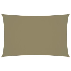 vidaXL Toldo de vela rectangular tela Oxford beige 2x4,5 m