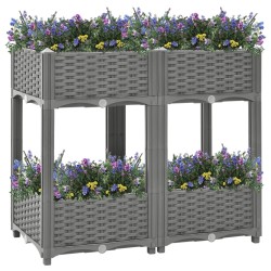 vidaXL Arriate polipropileno 80x40x71 cm