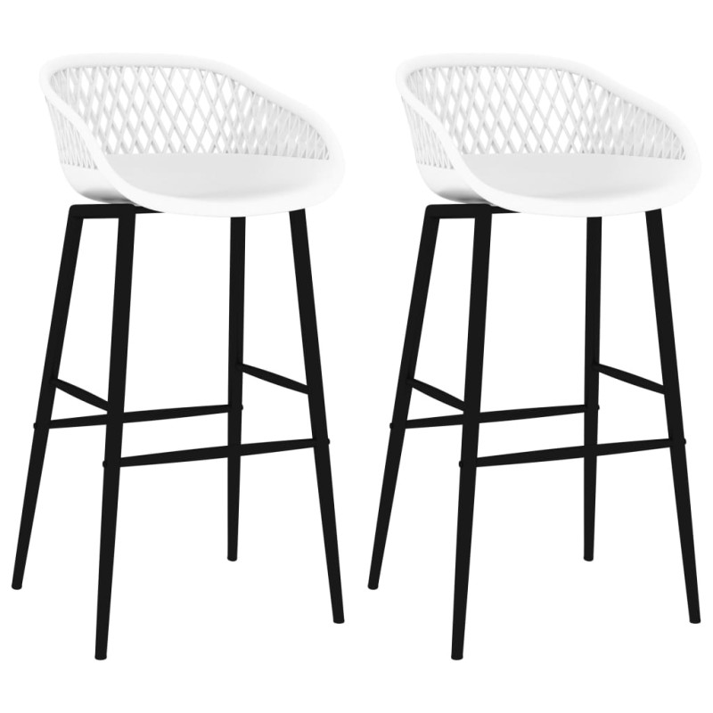 vidaXL Taburetes de cocina 2 unidades blanco vidaXL Taburetes de cocina 2 unidades blanco