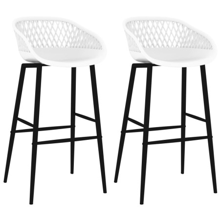 vidaXL Taburetes de cocina 2 unidades blanco