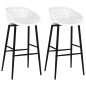 vidaXL Taburetes de cocina 2 unidades blanco vidaXL Taburetes de cocina 2 unidades blanco