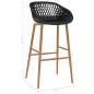 vidaXL Taburetes de cocina 2 unidades negro vidaXL Taburetes de cocina 2 unidades negro