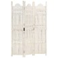vidaXL Biombo 3 paneles tallado a mano madera mango blanco 120x165 cm vidaXL Biombo 3 paneles tallado a mano madera mango blanco 120x165 cm