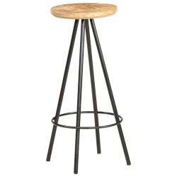 vidaXL Taburetes de cocina 4 unidades madera de mango rugosa
