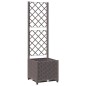 vidaXL Jardinera con enrejado PP marrón 40x40x136 cm vidaXL Jardinera con enrejado PP marrón 40x40x136 cm