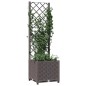 vidaXL Jardinera con enrejado PP marrón 40x40x136 cm vidaXL Jardinera con enrejado PP marrón 40x40x136 cm