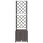 vidaXL Jardinera con enrejado PP marrón 40x40x136 cm vidaXL Jardinera con enrejado PP marrón 40x40x136 cm