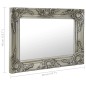 vidaXL Espejo de pared estilo barroco plateado 50x40 cm vidaXL Espejo de pared estilo barroco plateado 50x40 cm