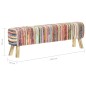 vidaXL Banco de tela chindi multicolor 160 cm vidaXL Banco de tela chindi multicolor 160 cm