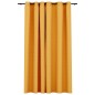 vidaXL Cortina opaca con ojales look de lino amarillo 290x245 cm vidaXL Cortina opaca con ojales look de lino amarillo 290x245 cm