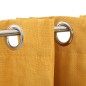 vidaXL Cortina opaca con ojales look de lino amarillo 290x245 cm vidaXL Cortina opaca con ojales look de lino amarillo 290x245 cm
