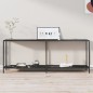 vidaXL Mesa consola vidrio templado negro 200x35x75,5 cm vidaXL Mesa consola vidrio templado negro 200x35x75,5 cm