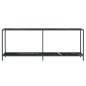 vidaXL Mesa consola vidrio templado negro 200x35x75,5 cm vidaXL Mesa consola vidrio templado negro 200x35x75,5 cm