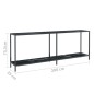 vidaXL Mesa consola vidrio templado negro 200x35x75,5 cm vidaXL Mesa consola vidrio templado negro 200x35x75,5 cm