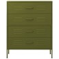 vidaXL Armario de cajones de acero verde oliva 80x35x101,5 cm vidaXL Armario de cajones de acero verde oliva 80x35x101,5 cm