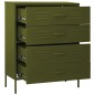 vidaXL Armario de cajones de acero verde oliva 80x35x101,5 cm vidaXL Armario de cajones de acero verde oliva 80x35x101,5 cm