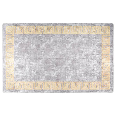 vidaXL Alfombra lavable antideslizante gris 80x150 cm