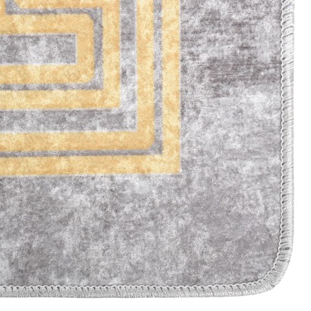 vidaXL Alfombra lavable antideslizante gris 80x150 cm