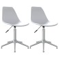 vidaXL Sillas de comedor giratorias 2 unidades PP blanco vidaXL Sillas de comedor giratorias 2 unidades PP blanco