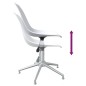 vidaXL Sillas de comedor giratorias 2 unidades PP blanco vidaXL Sillas de comedor giratorias 2 unidades PP blanco