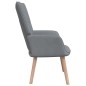 vidaXL Sillón de relax con taburete tela gris claro vidaXL Sillón de relax con taburete tela gris claro