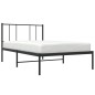 vidaXL Estructura de cama con cabecero metal negro 75x190 cm vidaXL Estructura de cama con cabecero metal negro 75x190 cm