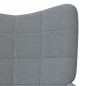 vidaXL Sillón de relax con taburete tela gris claro vidaXL Sillón de relax con taburete tela gris claro