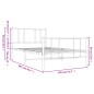 vidaXL Estructura de cama con cabecero y estribo metal negro 100x200cm vidaXL Estructura de cama con cabecero y estribo metal negro 100x200cm