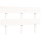 vidaXL Estructura de cama con cabecero madera maciza blanco 140x190 cm vidaXL Estructura de cama con cabecero madera maciza blanco 140x190 cm