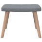 vidaXL Sillón de relax con taburete tela gris claro vidaXL Sillón de relax con taburete tela gris claro