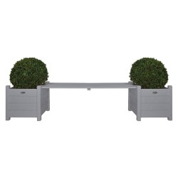 Maceteros grises con banco, Esschert Design CF33G
