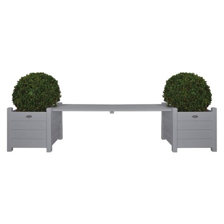 Maceteros grises con banco, Esschert Design CF33G