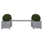 Maceteros grises con banco, Esschert Design CF33G Maceteros grises con banco, Esschert Design CF33G