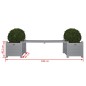 Maceteros grises con banco, Esschert Design CF33G Maceteros grises con banco, Esschert Design CF33G