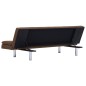 vidaXL Sofá cama con dos almohadas de poliéster marrón vidaXL Sofá cama con dos almohadas de poliéster marrón