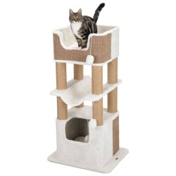 TRIXIE Poste rascador para gatos Lucano blanco y gris taupe XXL