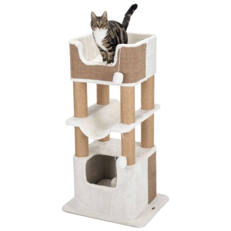 TRIXIE Poste rascador para gatos Lucano blanco y gris taupe XXL