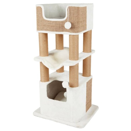 TRIXIE Poste rascador para gatos Lucano blanco y gris taupe XXL