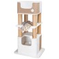 TRIXIE Poste rascador para gatos Lucano blanco y gris taupe XXL