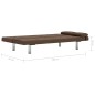 vidaXL Sofá cama con dos almohadas de poliéster marrón vidaXL Sofá cama con dos almohadas de poliéster marrón