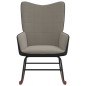 vidaXL Silla mecedora de terciopelo gris claro y PVC vidaXL Silla mecedora de terciopelo gris claro y PVC