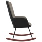 vidaXL Silla mecedora de terciopelo gris claro y PVC vidaXL Silla mecedora de terciopelo gris claro y PVC