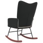 vidaXL Silla mecedora de terciopelo gris claro y PVC vidaXL Silla mecedora de terciopelo gris claro y PVC