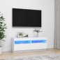 vidaXL Mueble para TV con luces LED blanco 100x35x40 cm vidaXL Mueble para TV con luces LED blanco 100x35x40 cm
