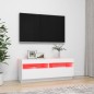 vidaXL Mueble para TV con luces LED blanco 100x35x40 cm vidaXL Mueble para TV con luces LED blanco 100x35x40 cm