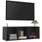 vidaXL Mueble para TV madera contrachapada gris 107x35x37 cm vidaXL Mueble para TV madera contrachapada gris 107x35x37 cm