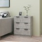 vidaXL Aparador de madera contrachapada gris hormigón 60x30x70 cm