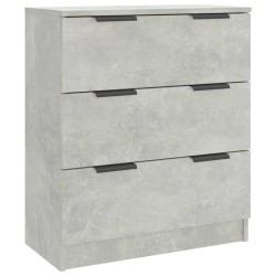 vidaXL Aparador de madera contrachapada gris hormigón 60x30x70 cm