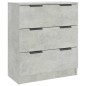 vidaXL Aparador de madera contrachapada gris hormigón 60x30x70 cm