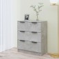vidaXL Aparador de madera contrachapada gris hormigón 60x30x70 cm
